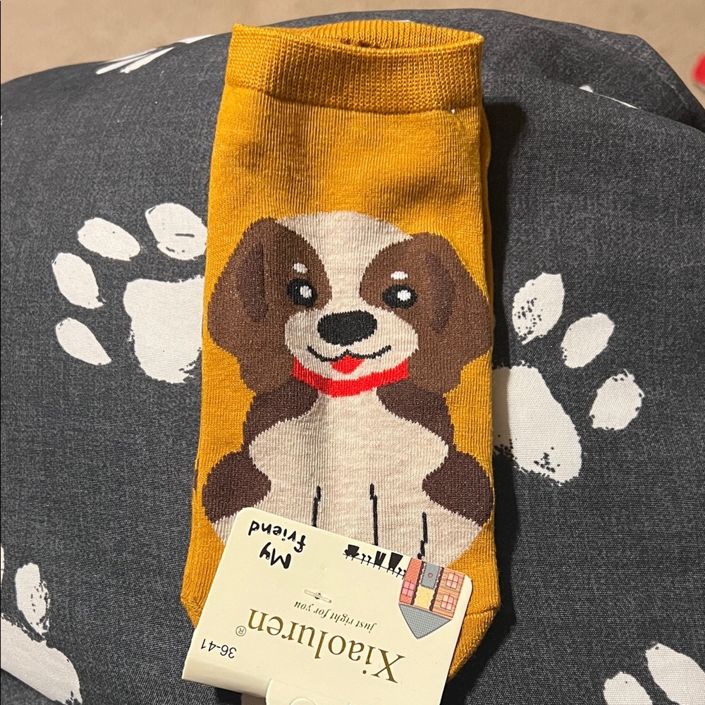 NWT My Friend Dog Ankle Socks